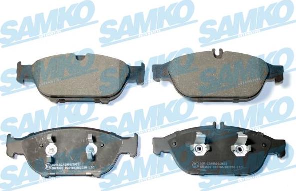 Samko 5SP2256 - Bremžu uzliku kompl., Disku bremzes www.autospares.lv