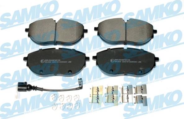 Samko 5SP2253AK - Bremžu uzliku kompl., Disku bremzes www.autospares.lv