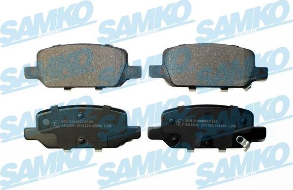 Samko 5SP2266 - Bremžu uzliku kompl., Disku bremzes www.autospares.lv