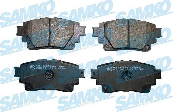 Samko 5SP2202 - Bremžu uzliku kompl., Disku bremzes www.autospares.lv