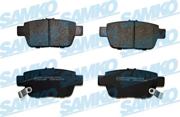 Samko 5SP2212 - Bremžu uzliku kompl., Disku bremzes www.autospares.lv