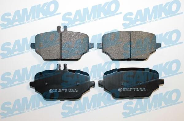 Samko 5SP2217 - Bremžu uzliku kompl., Disku bremzes www.autospares.lv