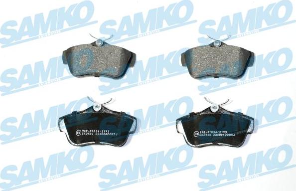 Samko 5SP2285 - Bremžu uzliku kompl., Disku bremzes www.autospares.lv