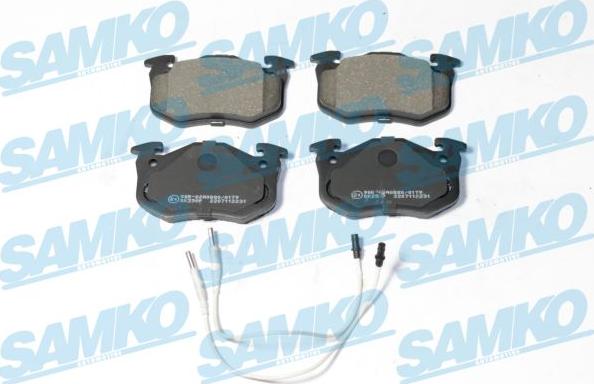 Samko 5SP2231 - Bremžu uzliku kompl., Disku bremzes www.autospares.lv