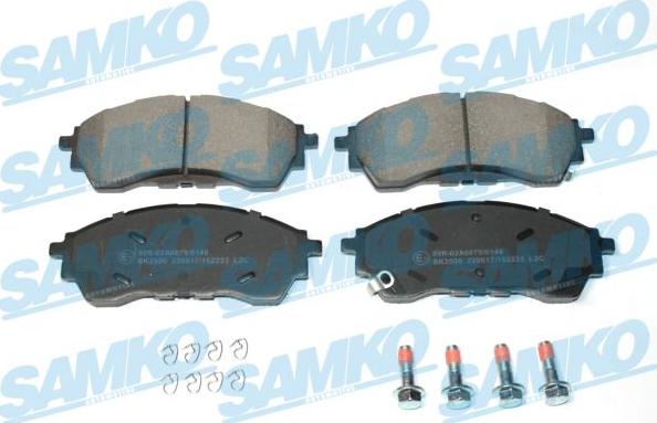 Samko 5SP2233 - Bremžu uzliku kompl., Disku bremzes autospares.lv