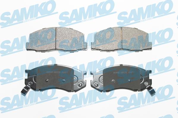 Samko 5SP270 - Тормозные колодки, дисковые, комплект www.autospares.lv