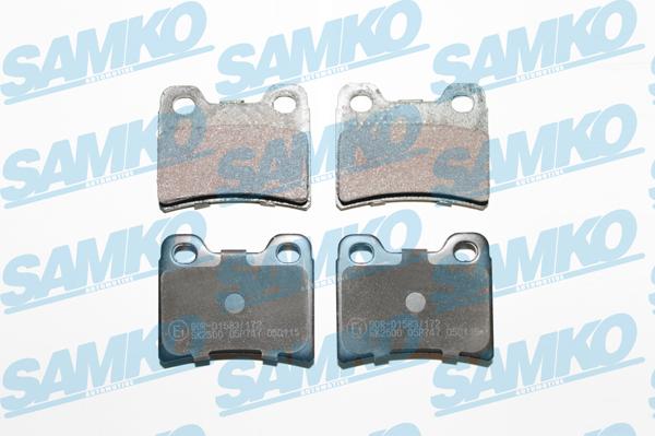 Samko 5SP747 - Тормозные колодки, дисковые, комплект www.autospares.lv