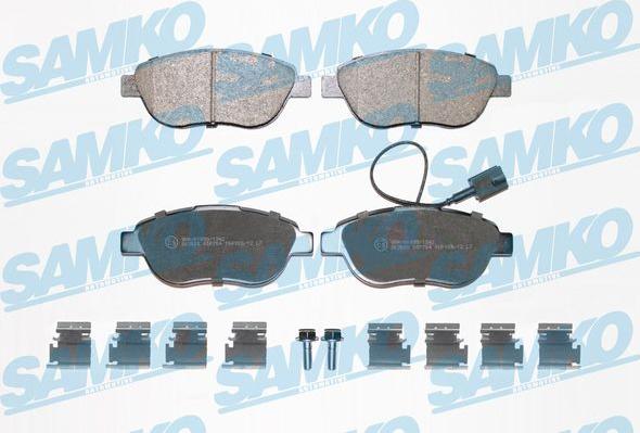 Samko 5SP764K - Тормозные колодки, дисковые, комплект www.autospares.lv