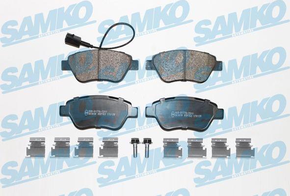 Samko 5SP763K - Тормозные колодки, дисковые, комплект www.autospares.lv