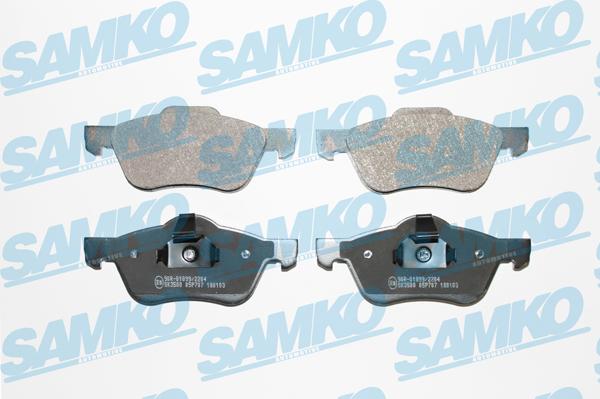 Samko 5SP707 - Bremžu uzliku kompl., Disku bremzes autospares.lv