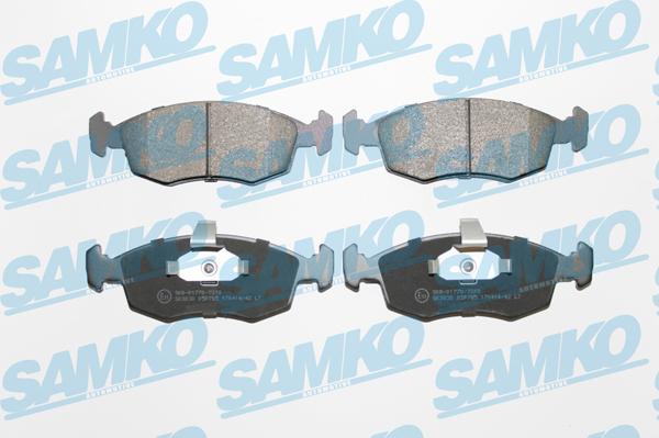 Samko 5SP785 - Тормозные колодки, дисковые, комплект www.autospares.lv