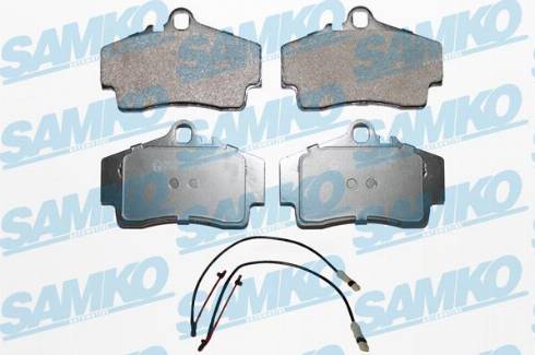 Samko 5SP727A - Тормозные колодки, дисковые, комплект www.autospares.lv