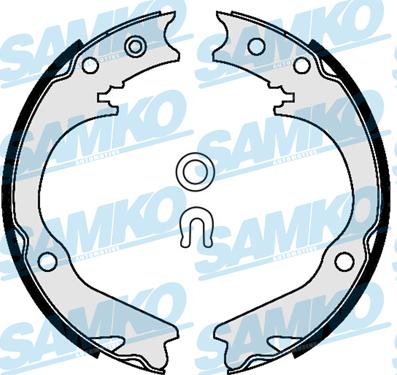 Samko 89580 - Комплект тормозных колодок, барабанные www.autospares.lv