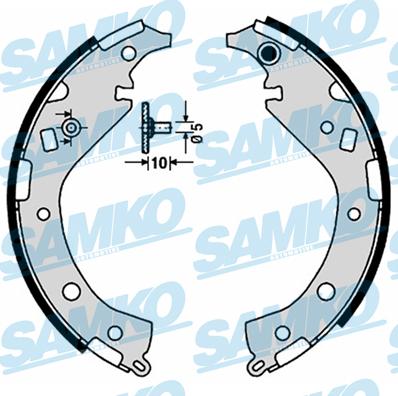 Samko 89170 - Brake Shoe Set www.autospares.lv