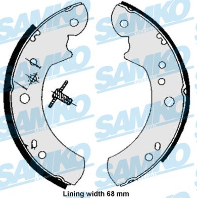 Samko 85060 - Bremžu loku komplekts www.autospares.lv