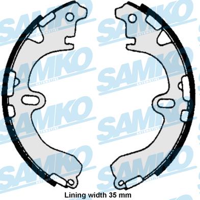 Samko 86720 - Brake Shoe Set www.autospares.lv