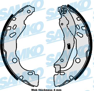 Samko 81111 - Brake Shoe Set www.autospares.lv