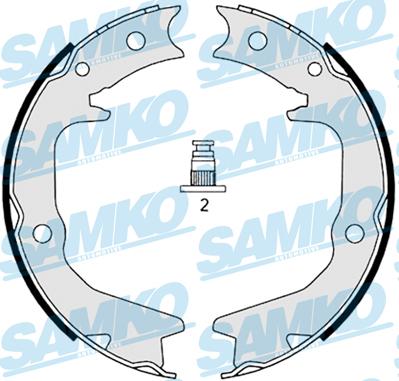 Samko 88920 - Комплект тормозных колодок, барабанные www.autospares.lv