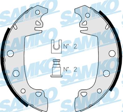 Samko 82850 - Brake Shoe Set www.autospares.lv