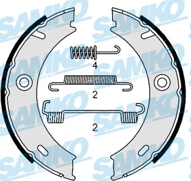 Samko 87969 - Bremžu loku komplekts www.autospares.lv