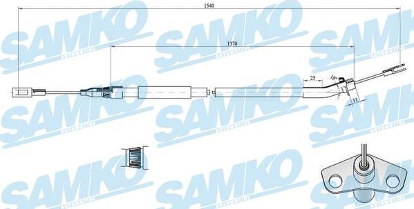 Samko C0442B - Trose, Stāvbremžu sistēma www.autospares.lv