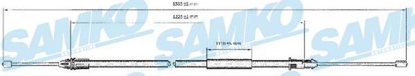 Samko C0403B - Trose, Stāvbremžu sistēma www.autospares.lv