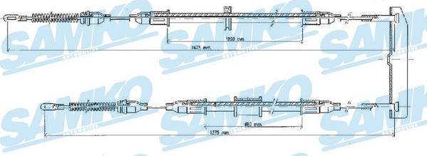 Samko C0569B - Trose, Stāvbremžu sistēma www.autospares.lv