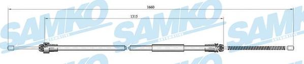 Samko C0611B - Trose, Stāvbremžu sistēma www.autospares.lv