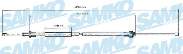 Samko C0092B - Trose, Stāvbremžu sistēma www.autospares.lv