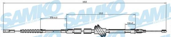 Samko C0055B - Trose, Stāvbremžu sistēma www.autospares.lv