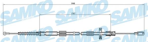 Samko C0050B - Trose, Stāvbremžu sistēma www.autospares.lv