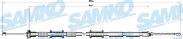 Samko C0168B - Trose, Stāvbremžu sistēma www.autospares.lv