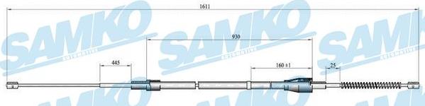 Samko C0809B - Trose, Stāvbremžu sistēma www.autospares.lv