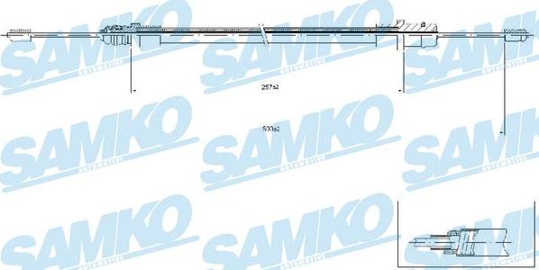 Samko C0212B - Trose, Stāvbremžu sistēma www.autospares.lv