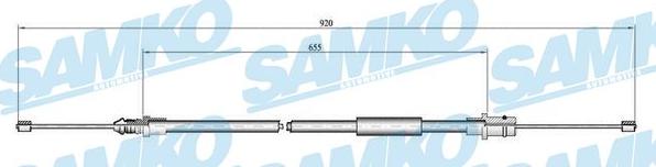 Samko C0798B - Trose, Stāvbremžu sistēma www.autospares.lv