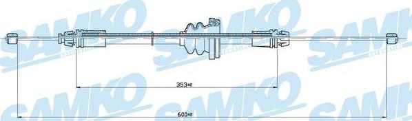 Samko C0754B - Trose, Stāvbremžu sistēma www.autospares.lv