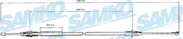 Samko C0707B - Trose, Stāvbremžu sistēma www.autospares.lv