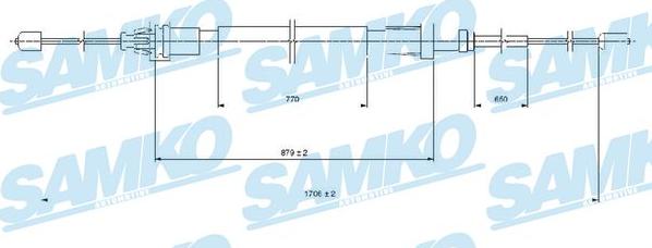 Samko C1686B - Trose, Stāvbremžu sistēma www.autospares.lv