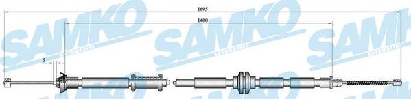 Samko C1011B - Trose, Stāvbremžu sistēma www.autospares.lv