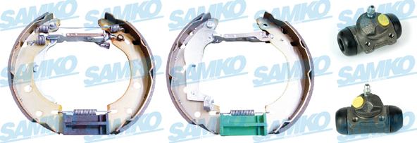 Samko KEG555 - Комплект тормозных колодок, барабанные www.autospares.lv