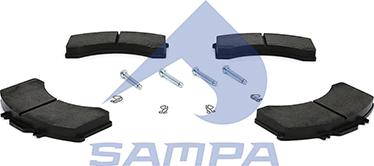 Sampa 096.600 - Bremžu uzliku kompl., Disku bremzes www.autospares.lv