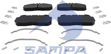 Sampa 096.607 - Bremžu uzliku kompl., Disku bremzes www.autospares.lv