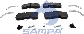 Sampa 096.616 - Brake Pad Set, disc brake www.autospares.lv