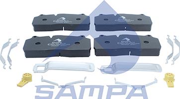 Sampa 091.542 - Bremžu uzliku kompl., Disku bremzes www.autospares.lv