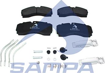 Sampa 093.850 - Bremžu uzliku kompl., Disku bremzes www.autospares.lv