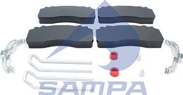 Sampa 092.824 - Bremžu uzliku kompl., Disku bremzes www.autospares.lv