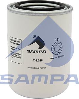 Sampa 038.028 - Dzesēšanas šķidruma filtrs www.autospares.lv