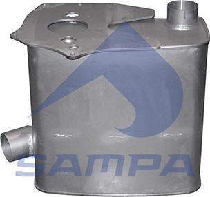 Sampa 022.496 - Izplūdes gāzu trokšņa slāpētājs (pēdējais) www.autospares.lv