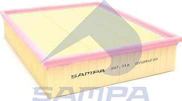 Sampa 207.318 - Gaisa filtrs www.autospares.lv