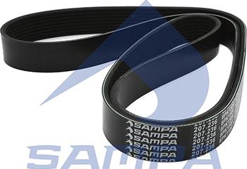 Sampa 207.236 - Ķīļrievu siksna www.autospares.lv